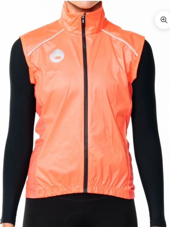 Wyn Republic Tops - Wyn Republic UNISEX WINDSTOP GILET - SEE ME NOW size medium orange